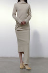 Marc le bihan long net eye skirt 2752 tilleul